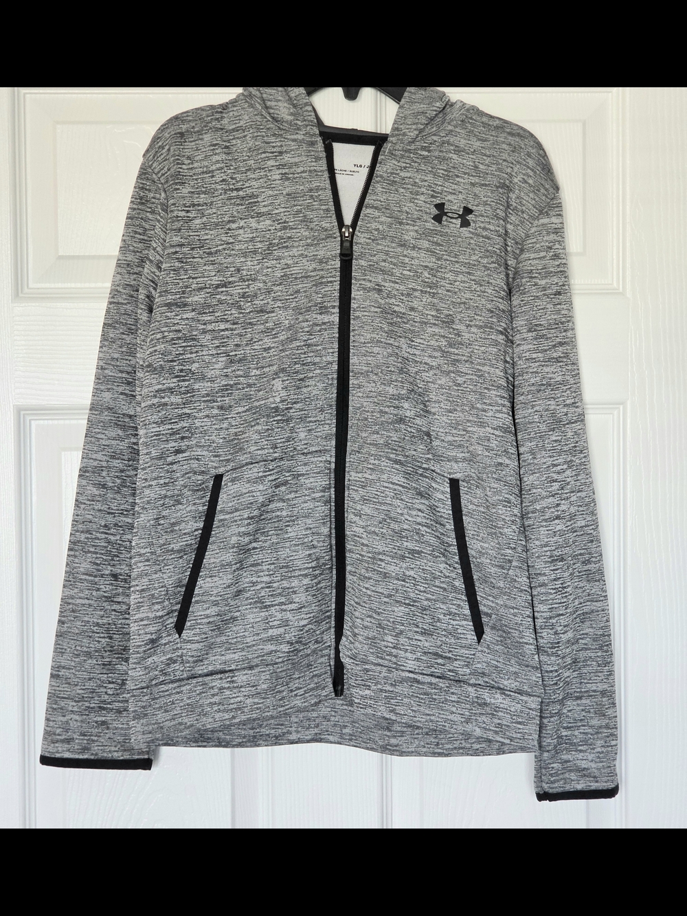Boys Under Armour Heathered Grey Full Zip Fleece Lined  Jacket Size YLG BNWT